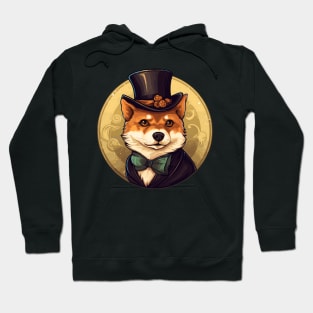 Shiba Inu with Top Hat Hoodie